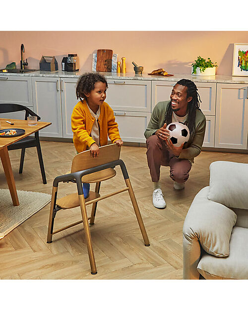 Bugaboo Giraffe Evolutionary Chair - Gray - FSC Beech Wood and Sustainable Bio Plastic High Chairs