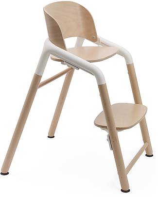 Bugaboo Giraffe Evolutionary Chair - Natural White - FSC Beech Wood and Sustainable Bio Plastic High Chairs