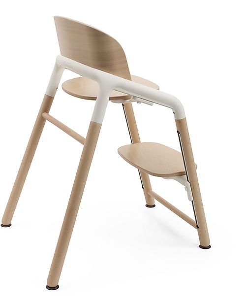 Bugaboo Giraffe Evolutionary Chair - Natural White - FSC Beech Wood and Sustainable Bio Plastic High Chairs