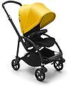 Bugaboo OUTLET - Bugaboo Bee 6 Pushchair From Birth to 4 Years - Black/Yellow -  Top Manoeuvrability - Showroom Sample Lights Strollers