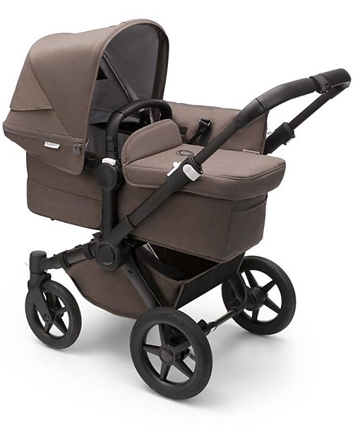 Bugaboo Pram/Stroller Donkey 5 Mineral Mono Complete - Black/Taupe - Converts in Duo in 3 Clicks! Double Pushchairs