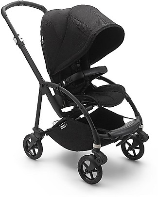 Bugaboo Trio Bee 6 Stroller Black with Carrycoat and Turtle Air Car Seat Black - Adapters Included! Trio and Duo Strollers