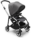 Bugaboo Trio Bee 6 Stroller Grey Melange with Carrycoat and Turtle Air Car Seat Grey Melange - Adapters Included! Trio and Duo Strollers