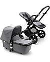 Bugaboo Trio Cameleon 3 Plus Stroller Grey Melange with Isofix Wingbase and Turtle Air Car Seat Grey Melange - Adapters Included! Trio and Duo Strollers
