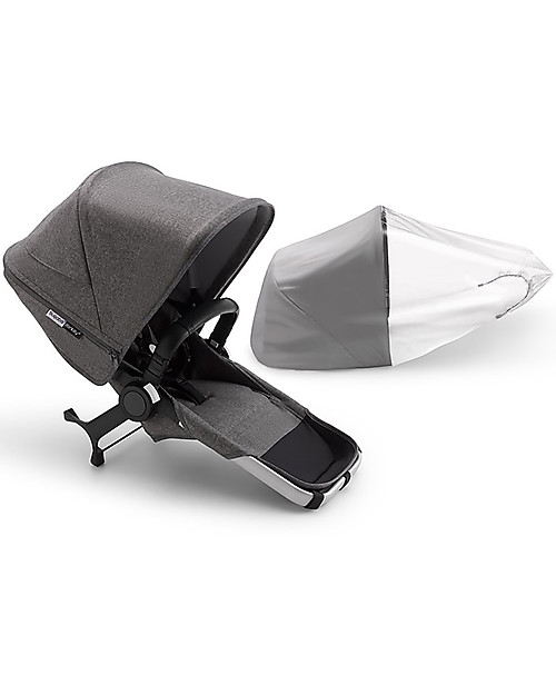 Bugaboo Trio Donkey 3 Stroller Grey Mélange with Carrycoat and Turtle Air Car Seat Grey Mélange  Trio and Duo Strollers