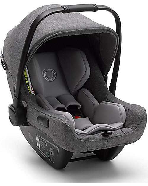 Bugaboo Trio Donkey 3 Stroller Grey Mélange with Carrycoat and Turtle Air Car Seat Grey Mélange  Trio and Duo Strollers