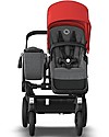 Bugaboo Trio Donkey 3 Stroller Grey Mélange with Red Canopy and Turtle Air Car Seat Grey Mélange  Trio and Duo Strollers