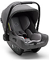 Bugaboo Trio Donkey 3 Stroller Grey Mélange with Red Canopy and Turtle Air Car Seat Grey Mélange  Trio and Duo Strollers