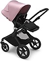 Bugaboo Trio Fox2 Black with Pink Canopy and Turtle Air Car Seat Black - Chosen by Chiara Ferragni! Trio and Duo Strollers