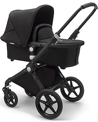 Bugaboo Trio Lynx Stroller Black - Black Frame with Turtle Air Car Seat Black - Adapters Included! Trio and Duo Strollers