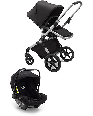 Bugaboo Trio Lynx Stroller Black with Turtle Air Car Seat Black - Adapters Included! Pushchairs