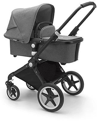 Bugaboo Trio Lynx Stroller Grey Mélange with Turtle Air Car Seat Grey Mélange - Adapters Included! Pushchairs
