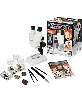 Buki Binocular Microscope 3D - 40 Experiments included! STEM toys