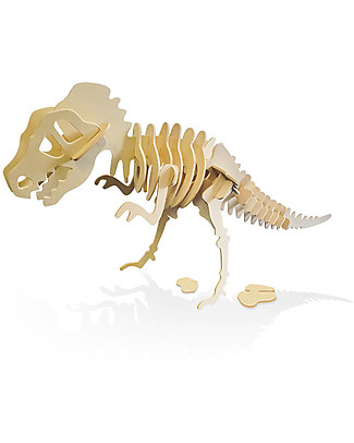 Buki Dino Mega T-Rex - Giant Wooden Tyrannosaurus to Assemble! Wooden Stacking Toys