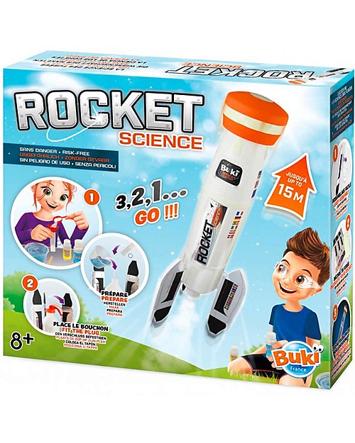 Buki Rocket Science - Launch your Rocket to Heights of up to 15 Metres! STEM toys