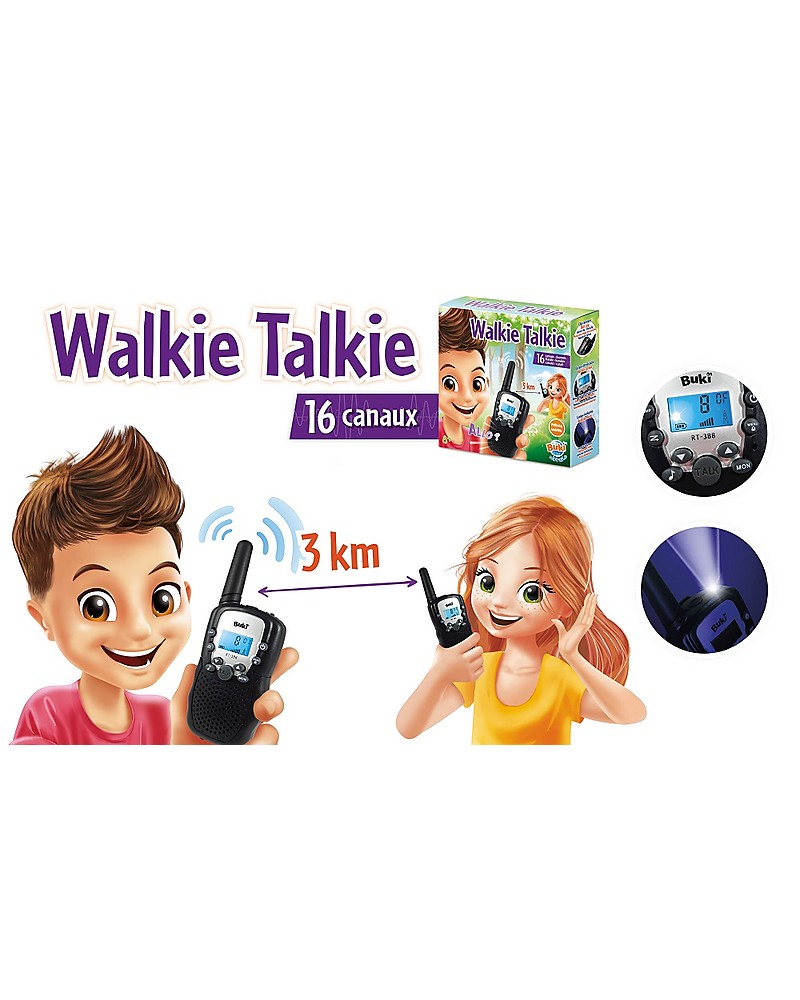 Buki Walkie Talkie - 3 km range! unisex (bambini)