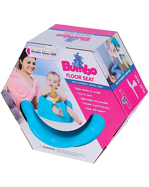 Bumbo Bumbo Baby Floor Seat with Tray Blue from 3 months old unisex bambini