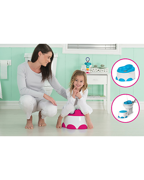Bumbo Step ‘n Potty 3-in-1: potty trainer, toilet trainer and step stool - Fuchsia Potties