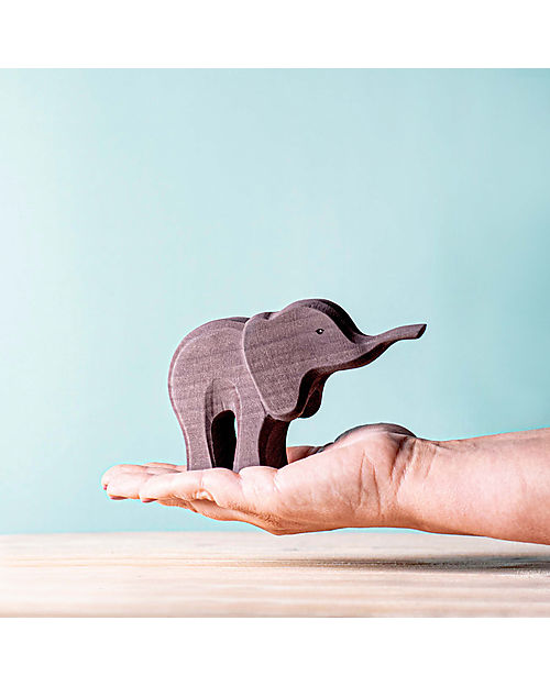 Bumbu Toys Baby Elephant - Small - 8,5 cm - Handmade Wooden Animals