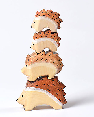 Bumbu Toys Big Hedgehog - Wood - 6 cm - Handmade Story Making Games