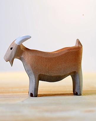 Bumbu Toys Billy the Goat - Wood - 7 cm - Handmade Story Making Games