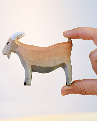Bumbu Toys Billy the Goat - Wood - 7 cm - Handmade Story Making Games