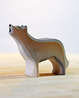 Bumbu Toys Howling Wolf - Wood - 7,5 cm - Handmade Story Making Games