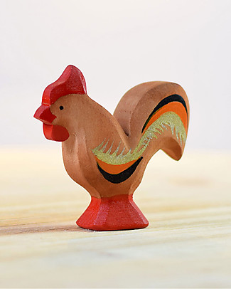 Bumbu Toys Rooster - Wood - 5,5 cm - Handmade Wooden Animals
