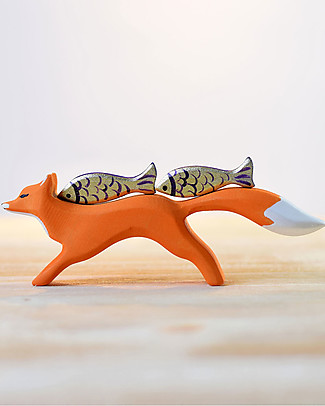 Bumbu Toys Runner Fox - Wood - 5 cm - Handmade Story Making Games