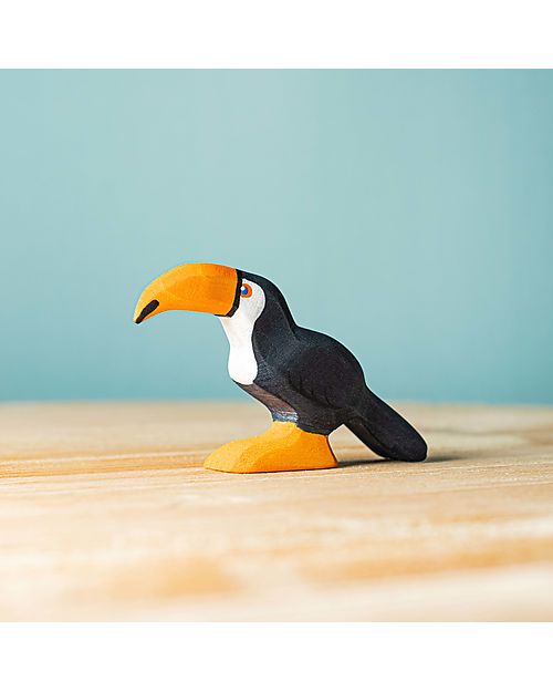 Bumbu Toys Standing Toucan - 5,5 cm - Handmade Wooden Animals