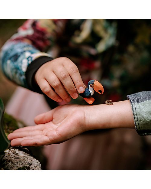 Bumbu Toys Standing Toucan - 5,5 cm - Handmade Wooden Animals