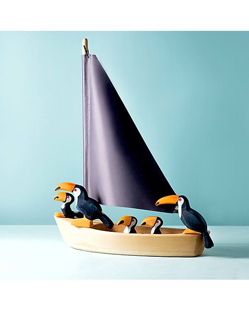 Bumbu Toys Standing Toucan - 5,5 cm - Handmade Wooden Animals
