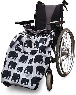 BundleBean Adult Wheelchair Cosy, Universal Waterproof - Grey Elephant Stroller Accessories