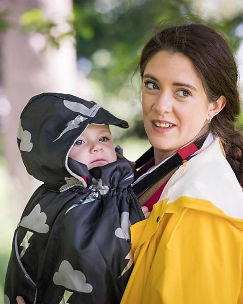 BundleBean Babywearing Fleece-lined all-weather cover - Silver Lightening Babywearing Accessories