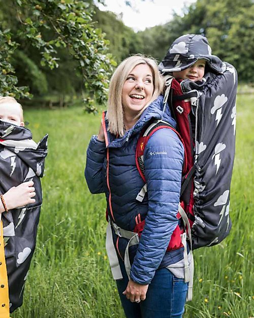 BundleBean Babywearing Fleece-lined all-weather cover - Silver Lightening Babywearing Accessories