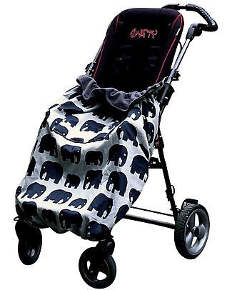 BundleBean Child Wheelchair Cosy, Universal Waterproof - Grey Elephant Stroller Accessories