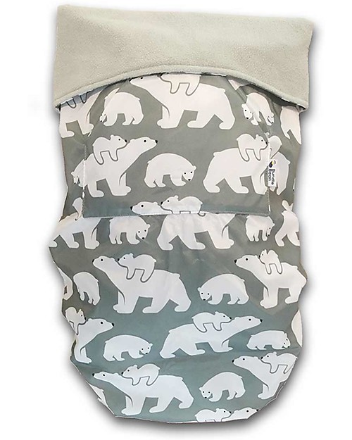 BundleBean GO - Universal Waterproof 5-in-1 Footmuff - Polar Bears Cover and Frame