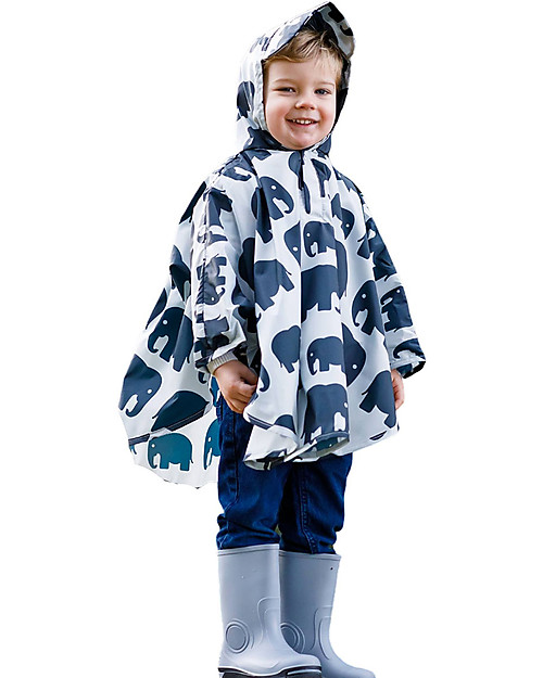 BundleBean Toddler Poncho - Elephants - 100 % Waterproof Waterproof