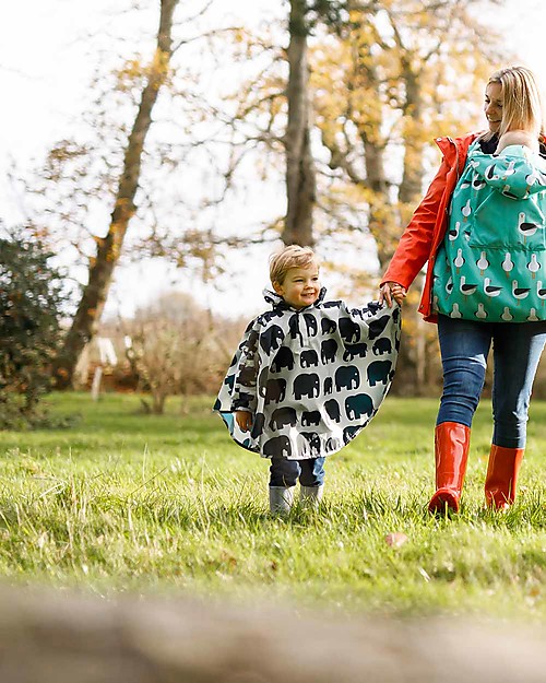 BundleBean Toddler Poncho - Elephants - 100 % Waterproof Waterproof