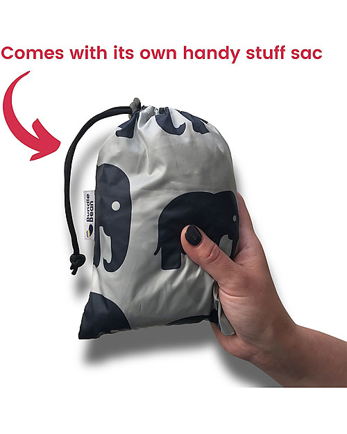 BundleBean Toddler Poncho - Elephants - 100 % Waterproof Waterproof