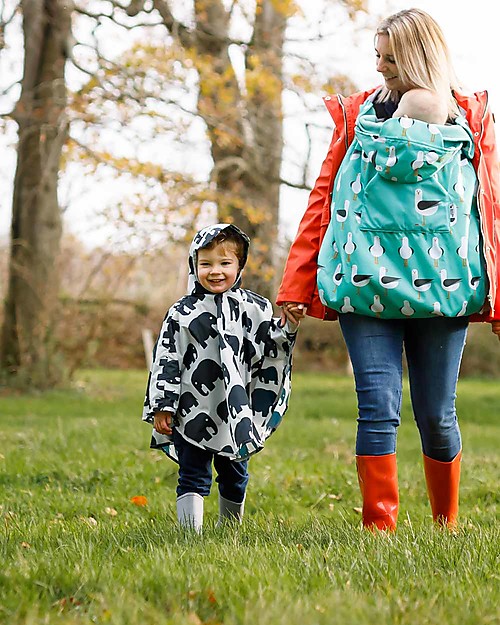 BundleBean Toddler Poncho - Elephants - 100 % Waterproof Waterproof