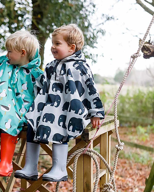 BundleBean Toddler Poncho - Elephants - 100 % Waterproof Waterproof