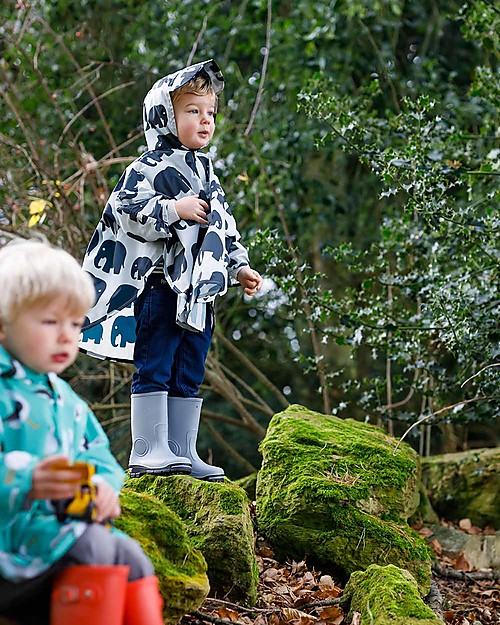 BundleBean Toddler Poncho - Elephants - 100 % Waterproof Waterproof