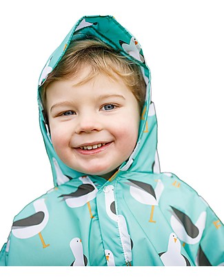 BundleBean Toddler Poncho - Seagulls - 100 % Waterproof Coats