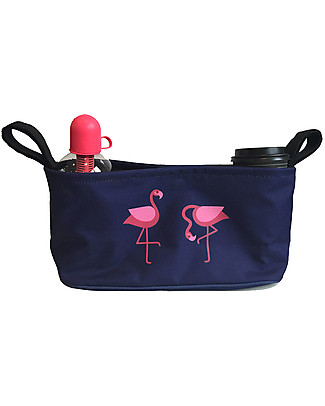 BundleBean Universal Buggy Organiser - Flamingo Stroller Accessories