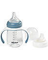 Béaba 2-in-1 Learning Cup - 210 ml - Windy Blue - Encourages Little Ones to Become Independent Baby Bottles