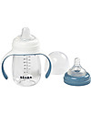 Béaba 2-in-1 Learning Cup - 210 ml - Windy Blue - Encourages Little Ones to Become Independent Baby Bottles