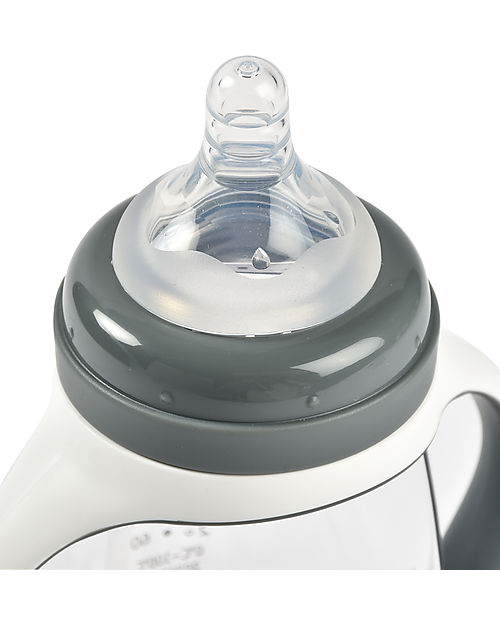 Béaba 2-in-1 Training Bottle - 210 ml - Gris Minéral - Encourages Little Ones to Become Independent Baby Bottles