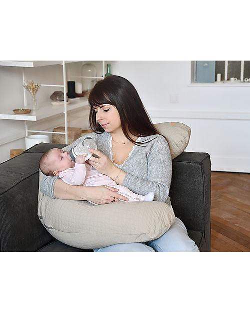 Béaba 2-in-1 Training Bottle - 210 ml - Gris Minéral - Encourages Little Ones to Become Independent Baby Bottles