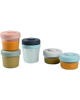 Béaba 6 Jars Set - 2x90 ml + 4x150 ml - Practical and Stackable Thermal Containers